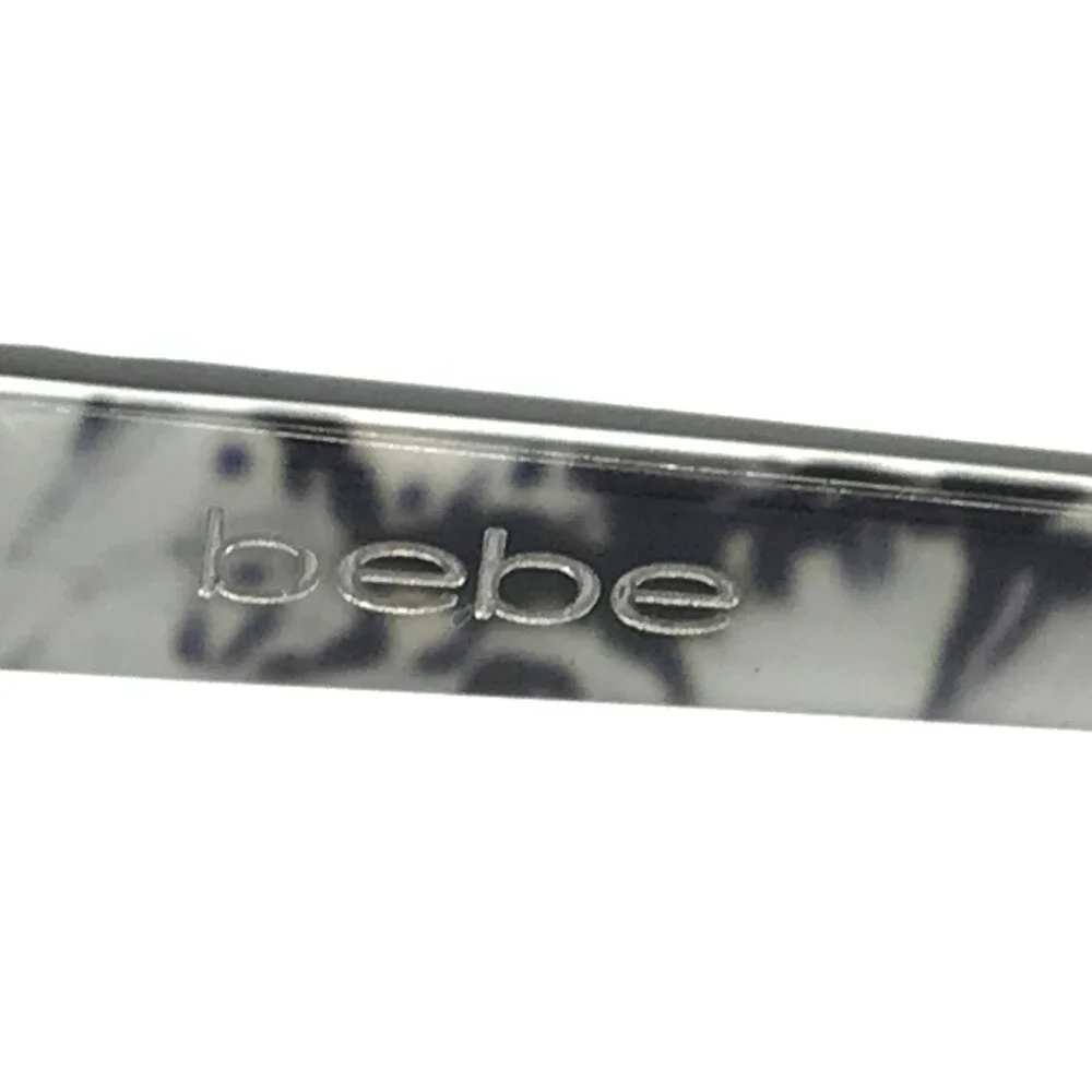 Bebe Eyeglasses Frames BB5163 001 GREY CRYSTAL Black Cat Eye Full Rim 55-17-135